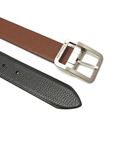 Cinturón piel Pebble 35mm reversible elástico tallas XL